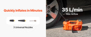 Bild in Galerie-Viewer laden, Amocart Electric Car Jack, 5T Electric Scissor Jack with Built-In Inflator 12V Tire Changer with LED Light for Sedan SUV Truck