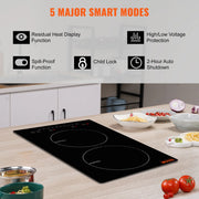 Bild in Galerie-Viewer laden, Amocart 2 Burners Electric Induction Cooktop Stove Hob Built-in Burner Cooker Sensor Touch Control Magnetic Cooker Hot Plate