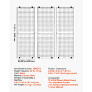 Bild in Galerie-Viewer laden, Amocart Grid Wall Panel Wire Grid Panels Display Rack Movable Art Display Shelf with Wheel Carbon Steel Gridwall for Craft Show