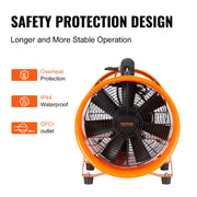 Load image into Gallery viewer, Amocart 8 inch Exhaust Fan Industrial Ventilation Fan with 10M/5M PVC Duct Hose 145W Portable Extractor Blower for Warehouse Home