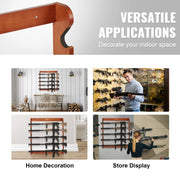 Bild in Galerie-Viewer laden, Amocart Gun Rack Wood Gun Rack Wall Mount Gun Display Rack holds 4/5 Rifles Shotguns 132 lbs Heavy Duty Rifle Rack w/ Soft Padding