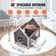 Bild in Galerie-Viewer laden, Amocart Outdoor Cat House 22"x30"x26" Weatherproof Feral Cat Shelter for Multiple Cats Outdoor Wooden Cat House with Side Door