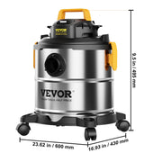Bild in Galerie-Viewer laden, Amocart Stainless Steel Wet Dry Shop Vacuum Wet Dry Vac Powerful Suction Small Shop Vac Perfect for Carpet Debris Pet Hair
