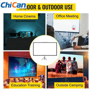Bild in Galerie-Viewer laden, 【Upgraded】Amocart 100 Inch Tripod Projector Screen with Stand 16:9 4K HD Portable Projection Home Cinema for Indoor & Outdoor P