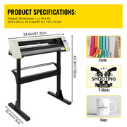Bild in Galerie-Viewer laden, Amocart 28Inch Vinyl Cutter/Plotter Sign Cutting Machine Software 3 Blades Backlight LCD Display White SIGNMASTER Software