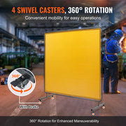 Bild in Galerie-Viewer laden, Amocart Welding Screen with Frame 6' x 6' Welding Curtain Screen Flame-Resistant Vinyl Welding Protection Screen