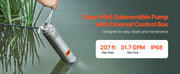 Bild in Galerie-Viewer laden, Amocart Deep Well Submersible Pump 1HP / 1.5HP / 2HP Output Power 230V/115V 31.7 GPM Flow for Industrial Irrigation & Home Use
