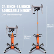 Bild in Galerie-Viewer laden, Amocart Transmission Jack 1322 LBS Hydraulic Telescoping Transmission Jack 32"-67" High Lift Floor Jack Stand Lift Hoist Garage