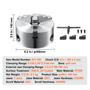 Bild in Galerie-Viewer laden, Amocart 3-Jaw Lathe Chuck 160mm / 200mm / 250mm Self-Centering Lathe Chuck Multiple Clamping Range for Lathe Printer Machining