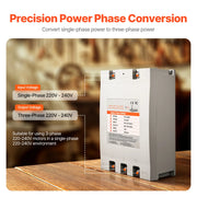 Bild in Galerie-Viewer laden, Amocart 3Phase Converter 20HP 70A 220V Single Phase to 3 Phase Converter Digital Phase Shifter for Residential&Light Commercial