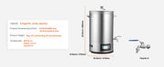 Bild in Galerie-Viewer laden, SucceBuy Electric Brewing System 8 GALLON Brewing Stock Pot All-in-One Home Beer Brewer 304 Stainless Steel Brewing Supplies