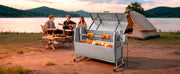 Charger l'image dans la visionneuse de galerie, Amocart 46/52 Inch Stainless Steel Rotisserie Grill Outdoor BBQ Pig Lamb Charcoal Spit Roaster Kit
