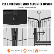 Charger l'image dans la visionneuse de galerie, Amocart Dog Playpen 8 Pcs 24x24in Panels Foldable Metal Pet Exercise Pen Dog Fence Indoor Outdoor Pen with Door for Dogs, Cats