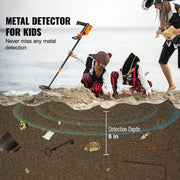 Bild in Galerie-Viewer laden, Amocart Metal Detector for Kids 6 Inch 25''-37'' Adjustable Length IP68 Waterproof Search Coil & LCD Display for Detecting Gold