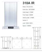 Load image into Gallery viewer, Electric Table Lift Tatami Column 12V 24V DC Motor Control Support Pillar Aluminum 100kg Load Adjustable Desk Platform Actuator