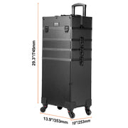 Bild in Galerie-Viewer laden, Amocart Professional Makeup Train Case Aluminum Cosmetic Case Workbench With Supporting Legs Rolling Makeup Case Extra Large