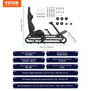 Charger l'image dans la visionneuse de galerie, Amocart Racing Wheel Stand for G923 G920 G29 for Thrustmaster T248P Heavy Duty Steel Driving Simulator Cockpit