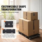 Charger l'image dans la visionneuse de galerie, Amocart 2 Pack Furniture Mover Pallet Trolley 500 lbs Each Count with 4 Wheels Small Flat Dolly Cart for Industrial Machinery