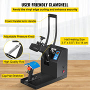 Bild in Galerie-Viewer laden, Amocart Hat Cap Heat Press 5.5 x 3.5 inch Heat Transfer Stamping Sublimation Machine Digital Display Clamshell DIY Advertising