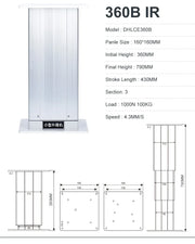 Load image into Gallery viewer, Electric Table Lift Tatami Column 12V 24V DC Motor Control Support Pillar Aluminum 100kg Load Adjustable Desk Platform Actuator