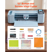 Charger l'image dans la visionneuse de galerie, Amocart Vinyl Cutting Machine 12 in Button Screen Controlled Vinyl Cutter 5000+ Built-in Design Resources Creating Crafts Cards