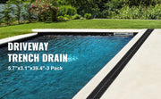 Load image into Gallery viewer, Amocart Drainage Trench Driveway Channel Drain With Plastic Grate 3-5 Pack HDPE Floor Drain Trench Drain Grate For Garden