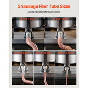 Bild in Galerie-Viewer laden, Amocart 55 LBS Electric Sausage Stuffer Stepless Speed Control and Foot Pedal with 5 Stuffing Tubes for Commercial & Home Use