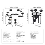Load image into Gallery viewer, Amocart Electric Drum Set 32 Drum Kits & 480 Sounds, USB MIDI Supported 8 / 10 in Quiet Mesh+10 in Cymbals Drum Sticks Easy Use