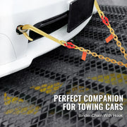Charger l'image dans la visionneuse de galerie, Amocart G80 V Towing Bridle Chain Towing with 15" J & Grab Hooks Transport Tow Chain Bridle for Flatbed Truck Wrecker Recovery