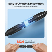 Charger l'image dans la visionneuse de galerie, Amocart 30FT/50FT/100FT Solar Panel Extension Cable with Flame Retardant Protective Sleeving Female and Male Connectors for RV