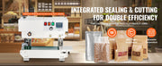 Charger l'image dans la visionneuse de galerie, Amocart Vertical Band Sealer 6-12 mm Seal Width Continuous Bag Band Sealing Machine for 0.02-0.8 mm Plastic Bags Films Packing