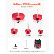 Bild in Galerie-Viewer laden, Amocart PVC Pipe Reamer Kit 5/7/9 PCS Fitting Socket Saver, Fits Standard 1/2" Drills Plumbing Tool Kit for SCH40 ABS CPVC Pipe