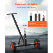 Charger l'image dans la visionneuse de galerie, Amocart 600lbs Tongue Trailer Dolly with 16.5-22in Adjustable Height & 1-7/8 in Hitch Ball Steel Boat Mover for Moving Car Rvs