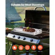 Load image into Gallery viewer, Amocart Stainless Steel Griddle Universal Flat Top Rectangular Plate Gas Grill Griddle for BBQ Family Cookware for Camping Part