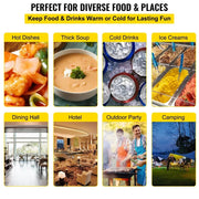 Bild in Galerie-Viewer laden, Amocart 30L Insulated Cabinet 3 Pans Food Carrier Food Delivery Container Box Top Loader Outdoor Refrigerating Cabin