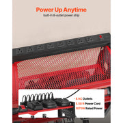 Load image into Gallery viewer, Amocart 3 Tire Power Tool Organizer Drill Storage Rack with Charging Station & Side Pegboard Tool Organizer for Garage Workshop
