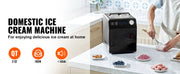 Charger l'image dans la visionneuse de galerie, Amocart Upright Automatic Ice Cream Maker with Built-in Compressor 2 Quart No Pre-freezing Fruit Yogurt Machine 4 Modes