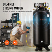 Charger l'image dans la visionneuse de galerie, Amocart 80 Gallon Air Compressor for Industrial Sites Auto Repair 6.5HP 145PSI Oil Free Ultra Quiet Air Compressor Heavy