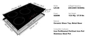 Charger l'image dans la visionneuse de galerie, Amocart 5 Burners 30/36 Inch Electric Induction Cooktop Stove Hob Built-in Burner Cooker Sensor Touch Control Magnetic Cooker