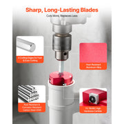 Bild in Galerie-Viewer laden, Amocart PVC Pipe Reamer Kit 5/7/9 PCS Fitting Socket Saver, Fits Standard 1/2" Drills Plumbing Tool Kit for SCH40 ABS CPVC Pipe