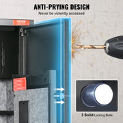 Bild in Galerie-Viewer laden, SucceBuy 3-8 Rifles Gun Safe w/ Digital Keypad & Lock Gun Storage Cabinet with Removable Storage Shelf for Home Long Gun Pistols
