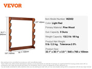 Bild in Galerie-Viewer laden, Amocart Gun Rack Wood Gun Rack Wall Mount Gun Display Rack holds 4/5 Rifles Shotguns 132 lbs Heavy Duty Rifle Rack w/ Soft Padding