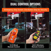 Charger l'image dans la visionneuse de galerie, Amocart 2200 lbs Electric Hoist Single/Double Slings Lift Crane Hoist with Wireless/Wired Control Electric Winch for Garage