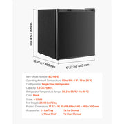 Bild in Galerie-Viewer laden, Amocart 48L 90L Mini Fridge Single Door Compact Refrigerator Adjustable Temperature Metal Shelf Energy Efficient Refrigerator