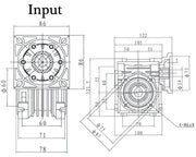 Load image into Gallery viewer, DC48V BLDC Nema34 86mm 350W-800W Brushless Motor Gearbox Kit 220VAC/310VDC Worm Gear Gearbox 3000RPM