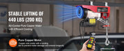 Bild in Galerie-Viewer laden, Amocart 440lbs Wireless Electric Lifting Hoist with 40ft Single/20ft Double Slings Lifting Height Lift Hoist for Garage