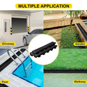 Load image into Gallery viewer, Amocart Drainage Trench Driveway Channel Drain With Plastic Grate 3-5 Pack HDPE Floor Drain Trench Drain Grate For Garden