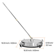 Charger l'image dans la visionneuse de galerie, Amocart Pressure Washer Surface Cleaner PE/Stainless Steel Pressure Washer Attachments with 4 Wheels for Concrete Patio Deck