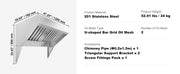 Bild in Galerie-Viewer laden, Amocart 4/5/6/7/8/9FT Commercial Exhaust 201 Stainless Steel Concession Hood Under Cabinet Range Hood Kitchen Vent Hood Sliver