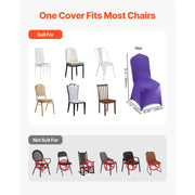 Load image into Gallery viewer, SucceBuy 50 Pcs Purple Chair Covers Polyester Spandex Chair Cover Stretch Slipcovers for Wedding Party Flat-Front Chair Covers